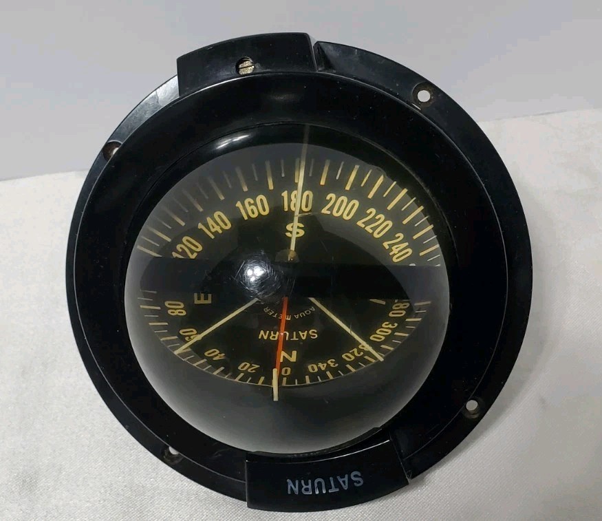 Vintage Saturn Navigation Compass Decorative Display Nonworking