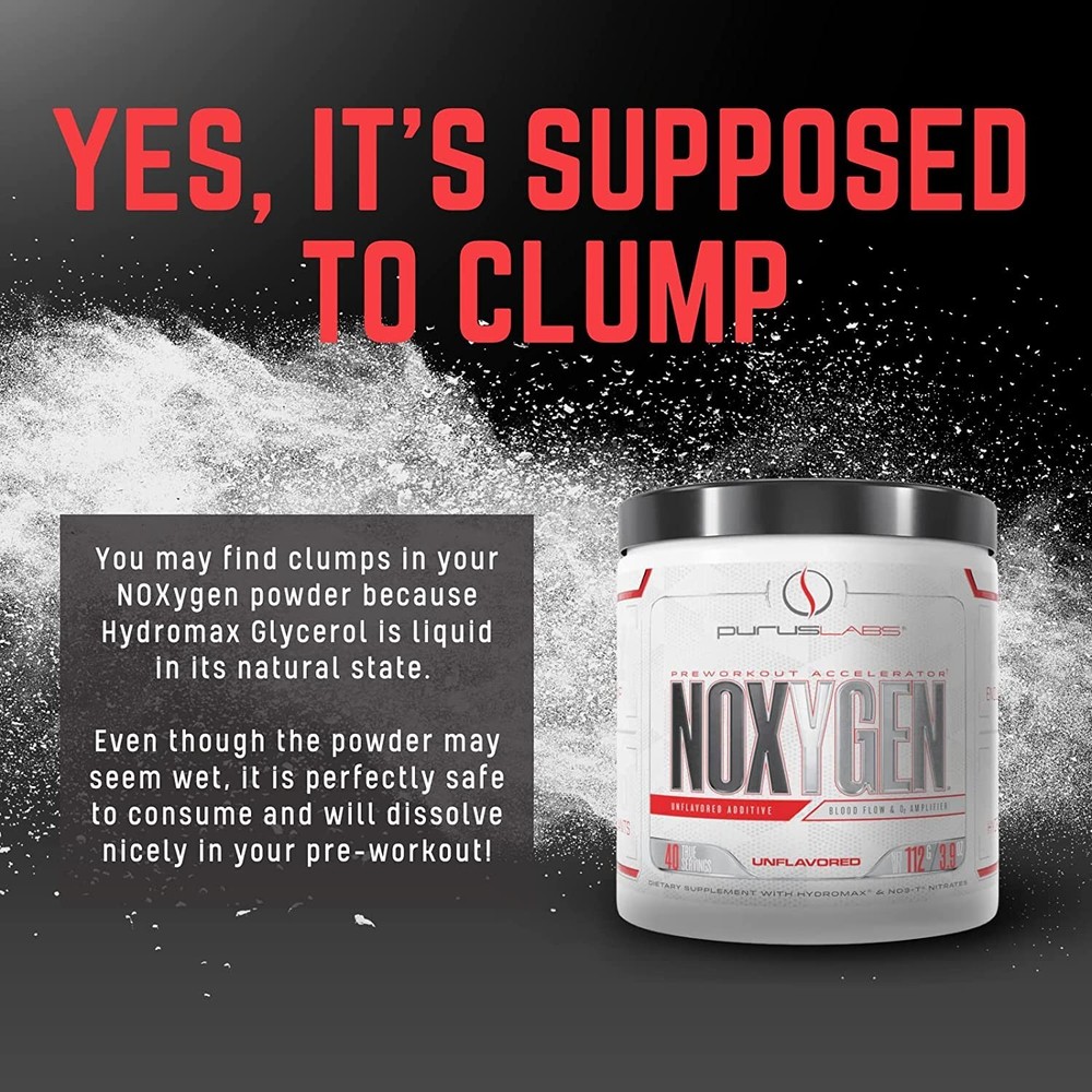 Purus Labs Noxygen - Unflavored Pre-Workout Accelerator, Nitric Oxide 40 Serving