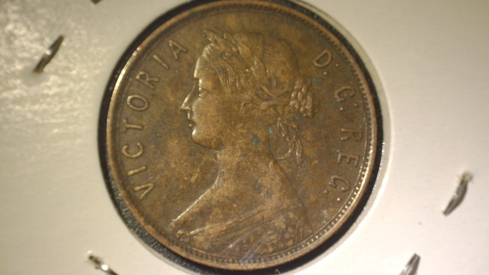 1896 - CANADIAN NFLD - ONE CENT - VF-35 IMO