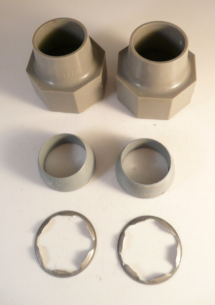 Kinetico 3/4" Nuts 5630 Rings 5631 and Compression Cone Adapters 9805