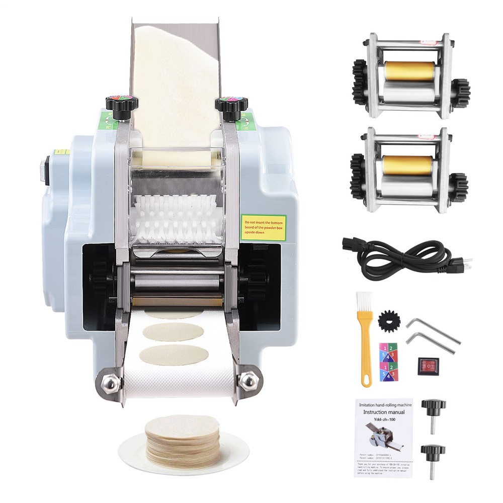 110V Automatic Dumpling Skin Machine Dumpling Wrapper Maker 50-60 Pieces/Min