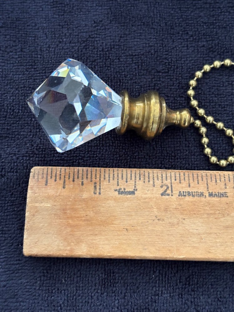 Glass Fan Light Pull - Diamond Shape