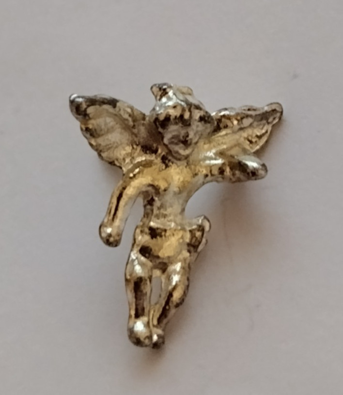 Small Silvertone Angel Tack Pin