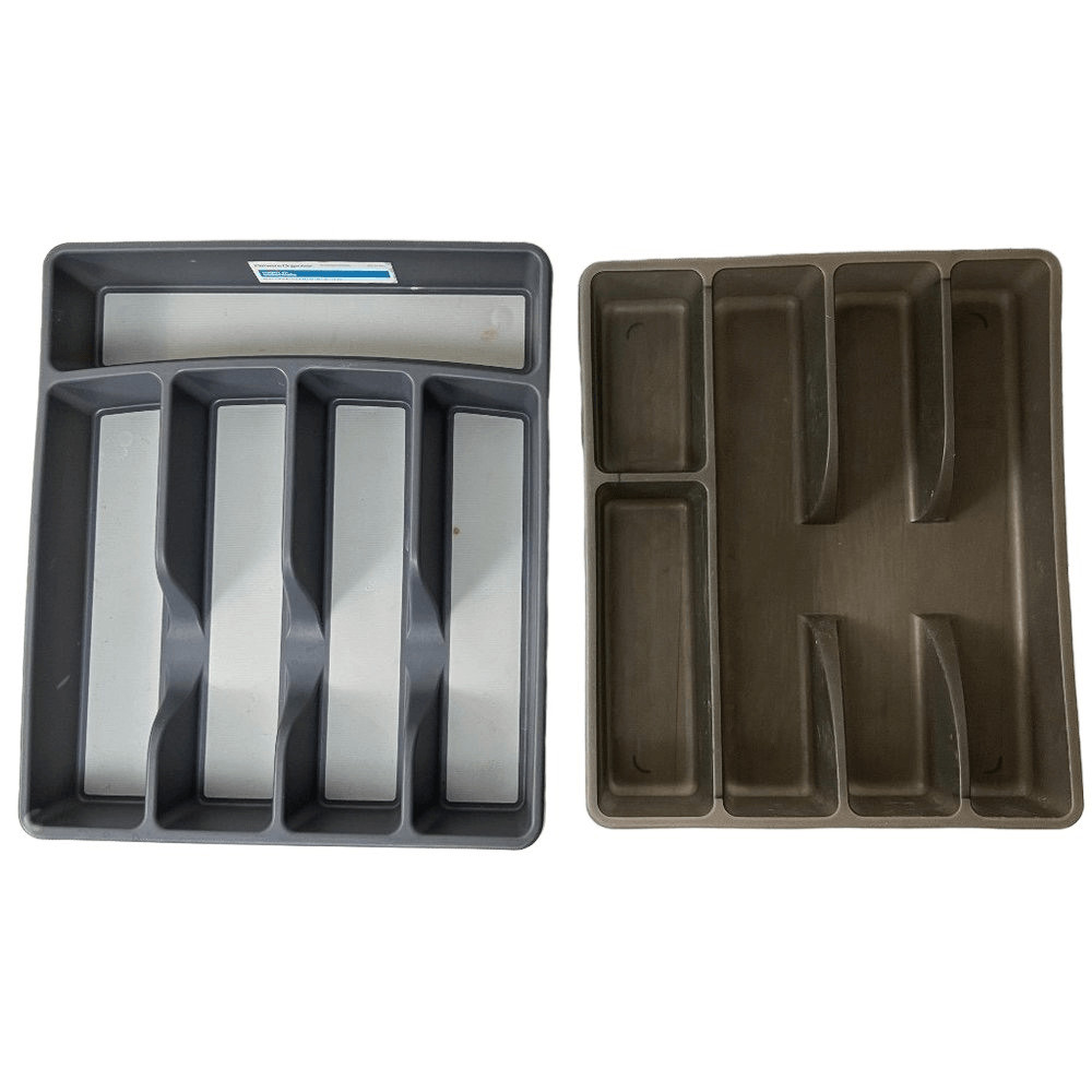 Set of 2 silverware holders