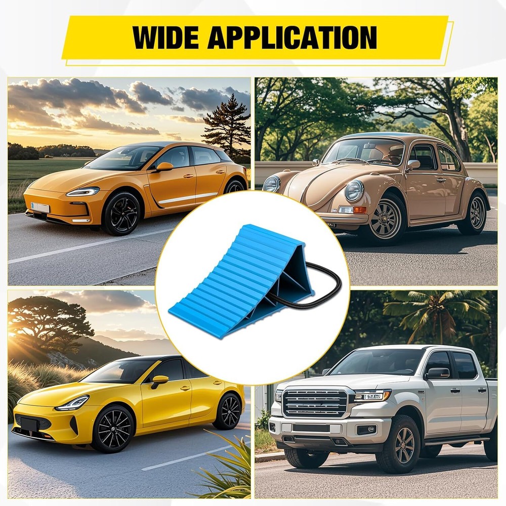 Nilight Wheel Chocks Heavy Duty Wheel Stopper 8.7" x 4.8" x 4.2" 2-Pack