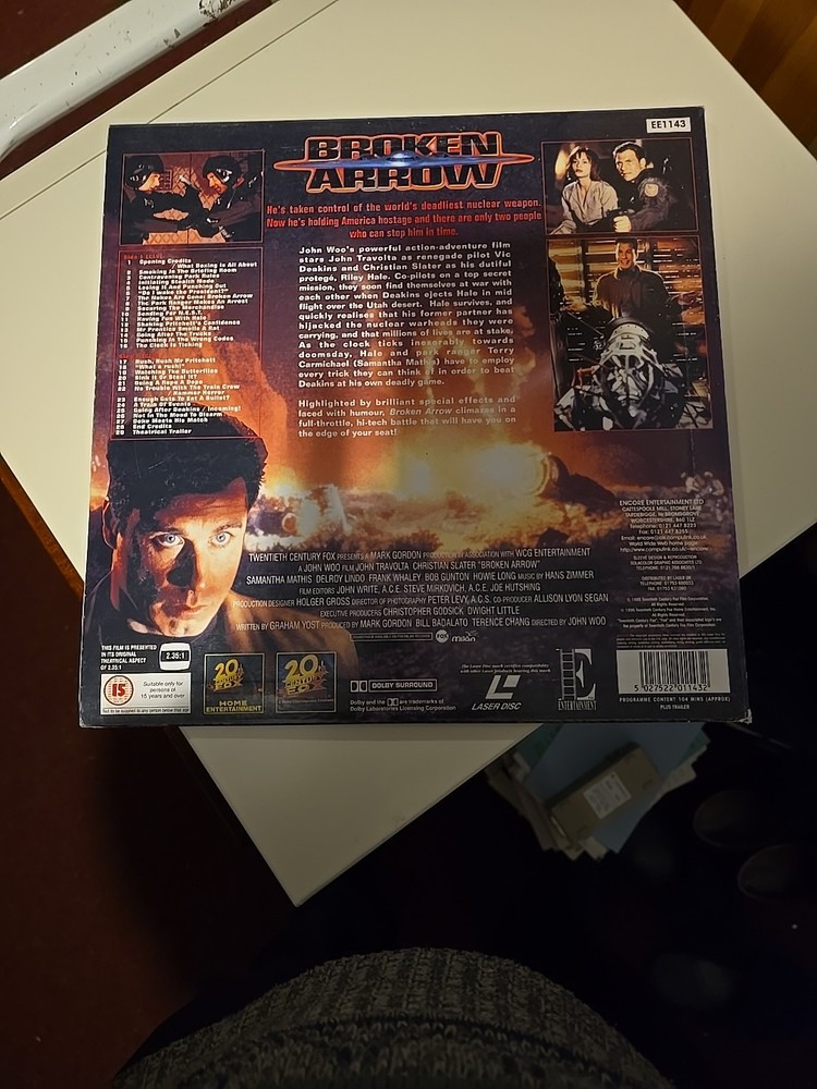Broken Arrow PAL Laserdisc Widescreen