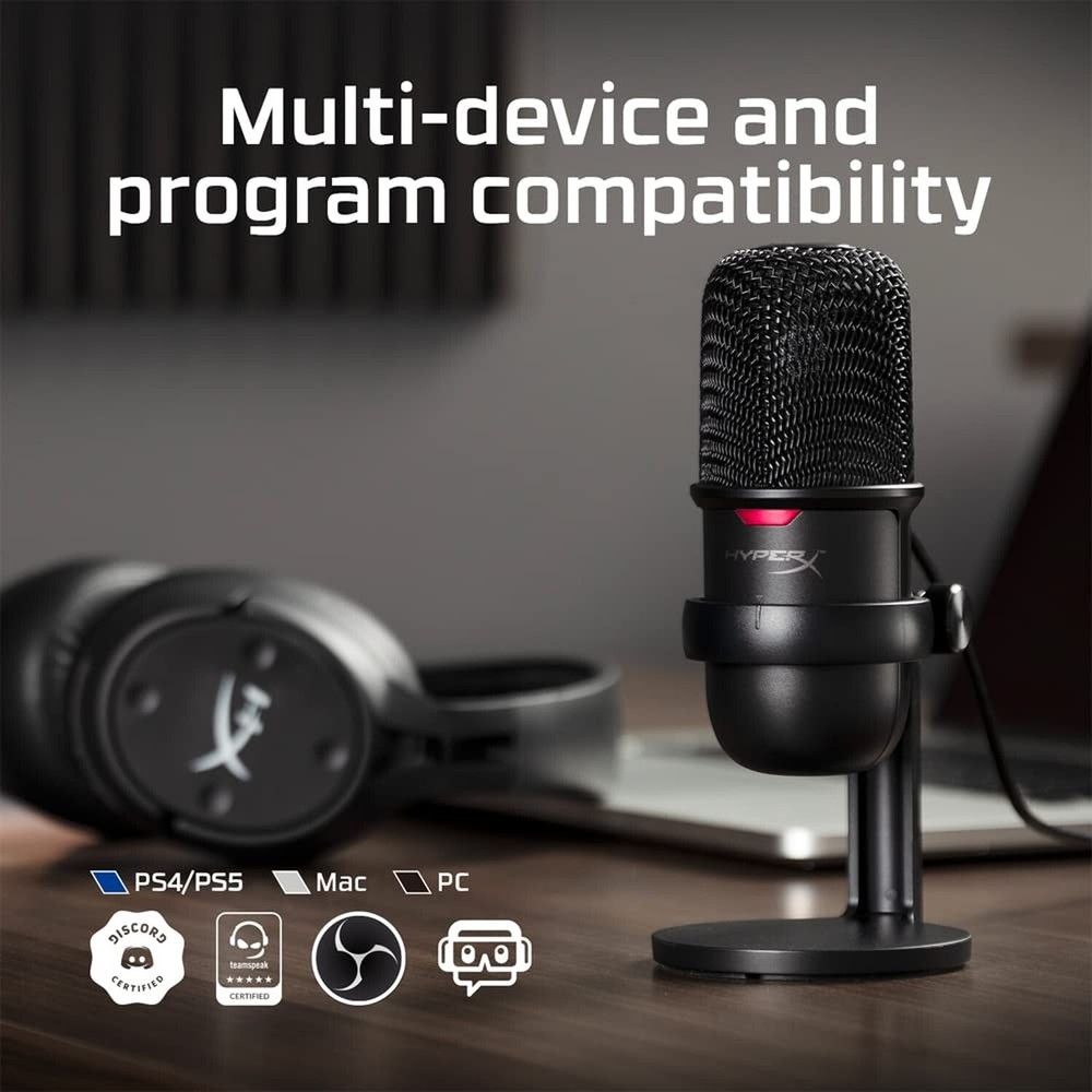 HyperX SoloCast – USB Condenser Gaming Microphone, for PC, PS4, PS5 and Mac, ...