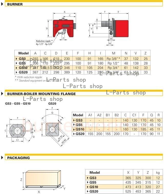 Original Riello 40G20LC Light Oil Burner Diesel Burner for Oven, Baking, Boiler