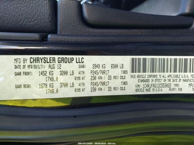 GRANDCHER 2013 Transmission Shift 2043950