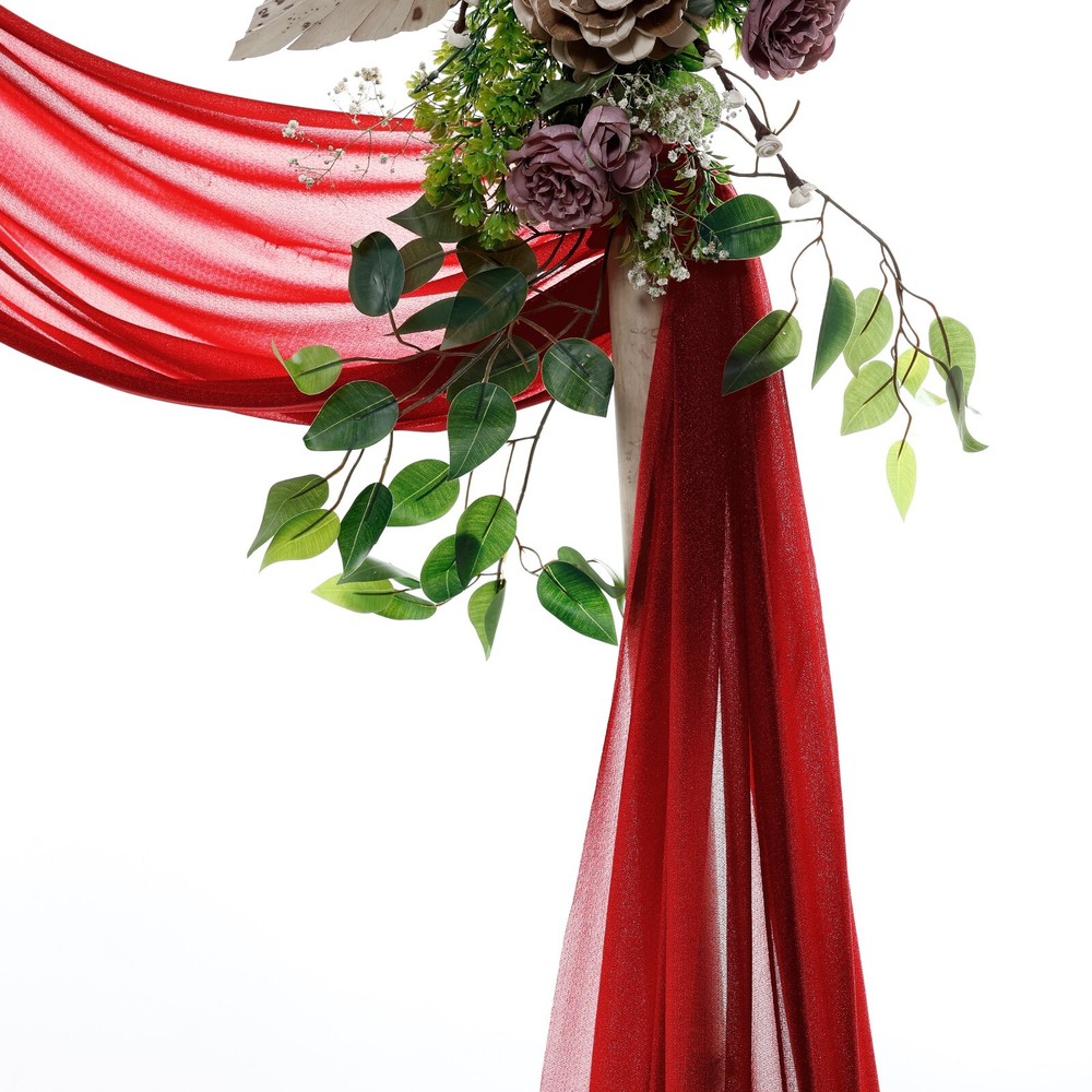 30ft Long Chiffon Wedding Arch Draping Fabric Curtain Panel Event Photo Backdrop