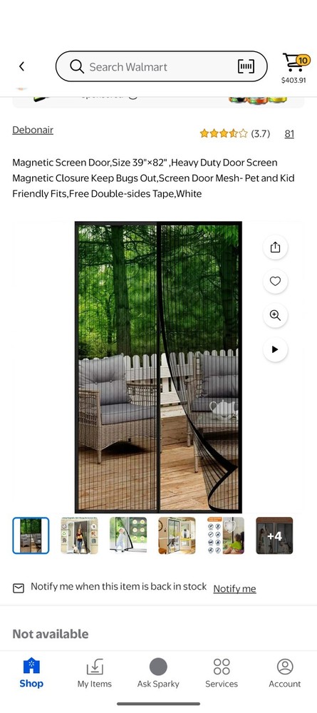 Magnetic Screen Door