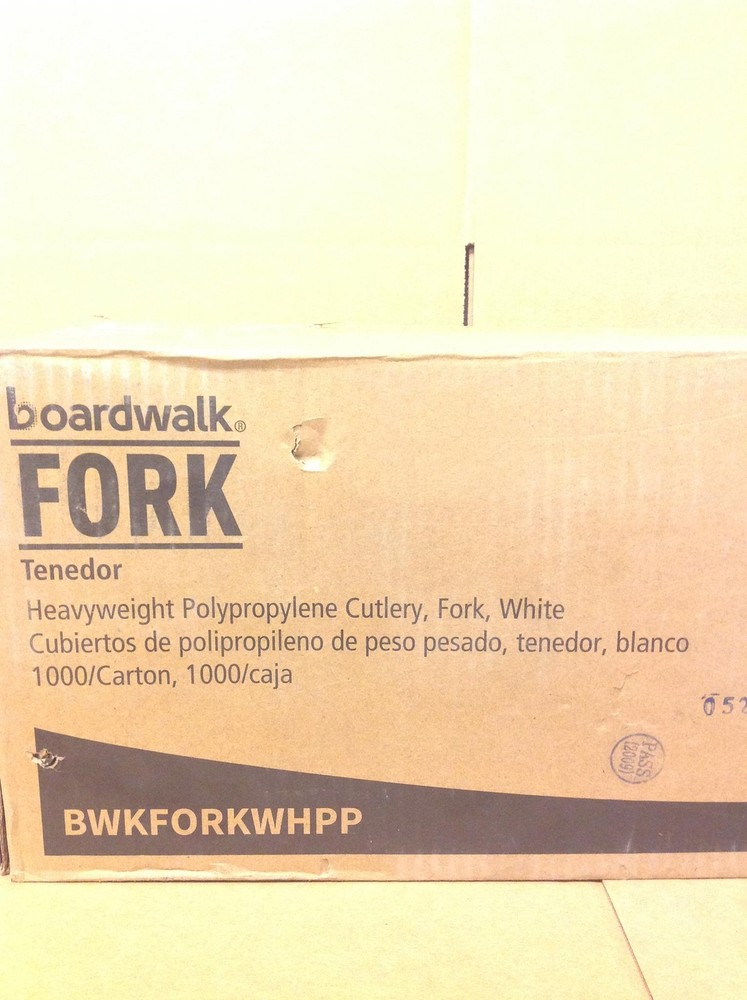 NEW Boardwalk BWKFORKWHPP Heavyweight Polypropylene Cutlery Fork, 1000/Box