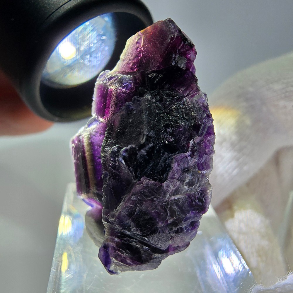 Phantom Fluorite Cube Specimen, purple Okorusu, Namibia 33*22*13mm