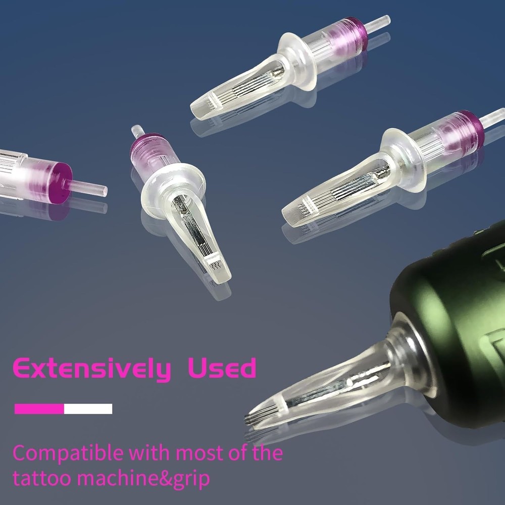 Assorted Disposable Tattoo Needle Cartridges - 50pcs for Quality Work