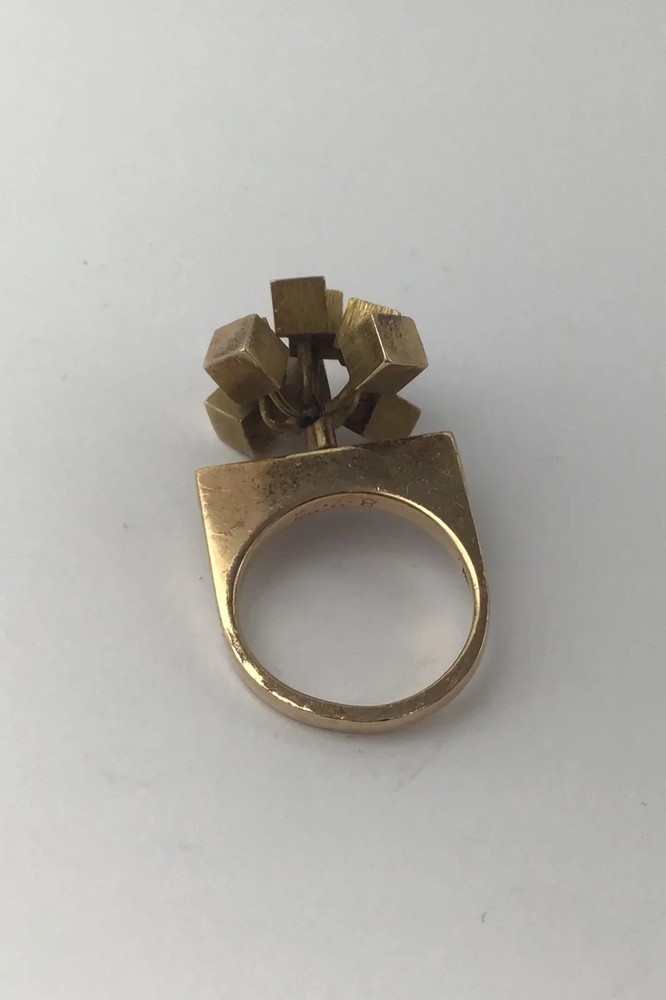 Hans Hansen 14 Kt Gold Ring Modern