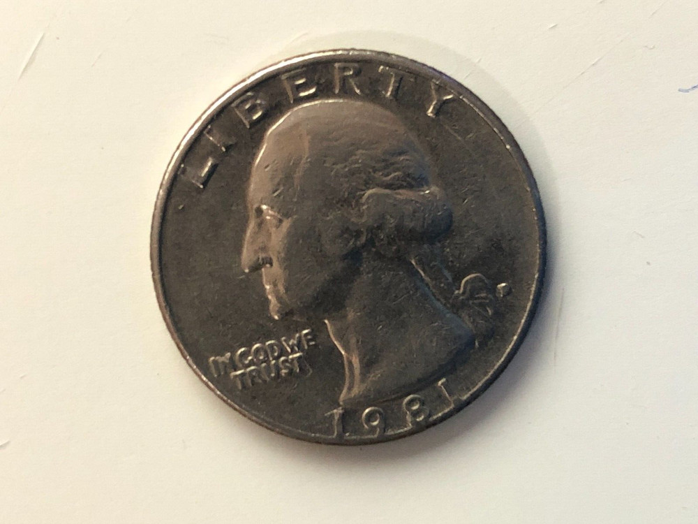 1981 D Washington Eagle one quarter Coin
