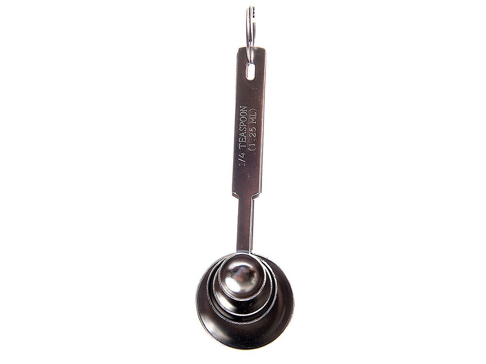 Stainless Steel 4 pcs Measuring Spoon Set Silver