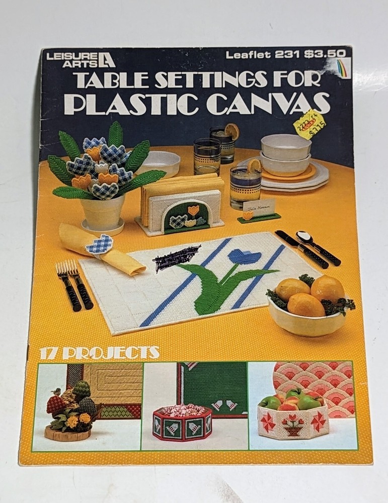 Leisure Arts Table Setting for Plastic Canvas Leaflet #231, 1982 17 projects