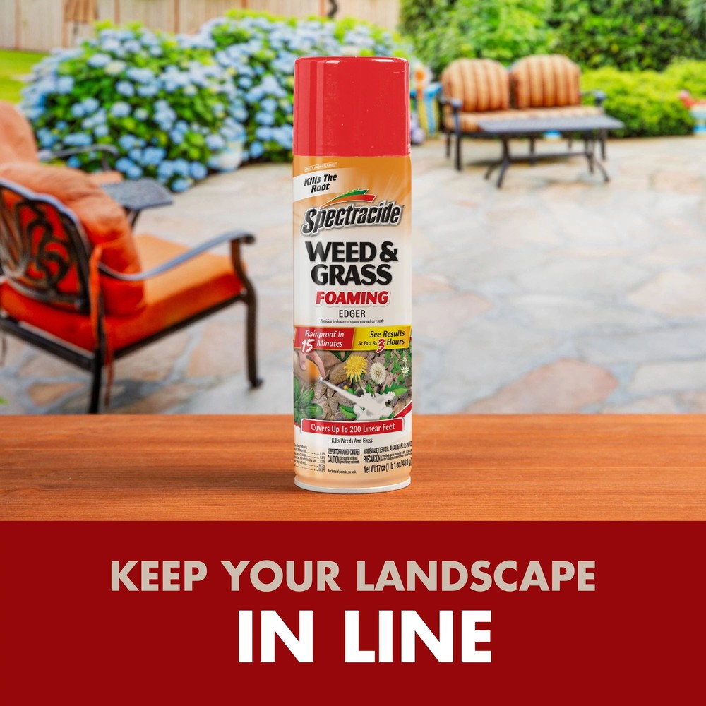Weed & Grass Foaming Edger 17 Oz, Aerosol, for Edging along Yards