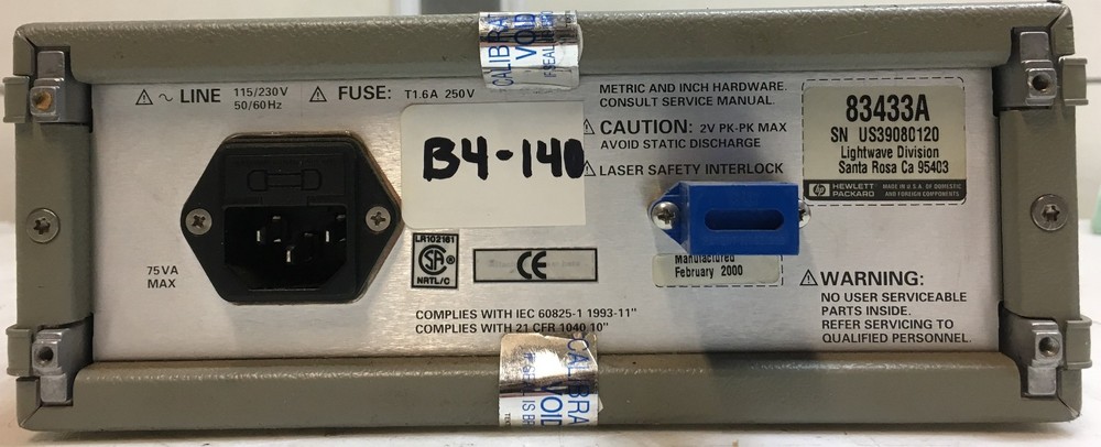 Agilent 83433A 10Gb/s Lightwave Transmitter