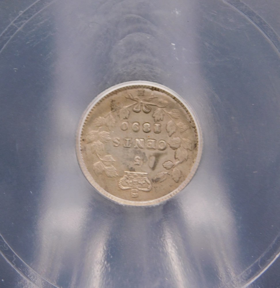 1890-H CANADA FIVE CENT ICG MS60 DETAILS (BT1236)