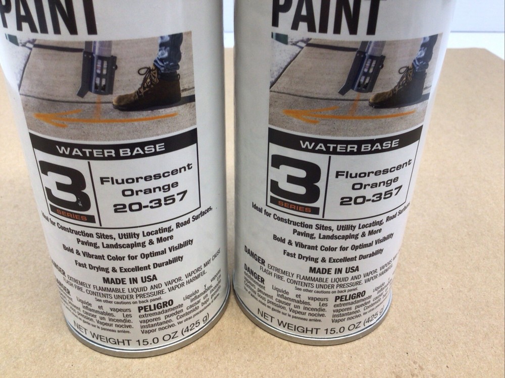 Seymour Stripe Inverted Marking Paint Fluorescent Orange 20-357 Two Pack
