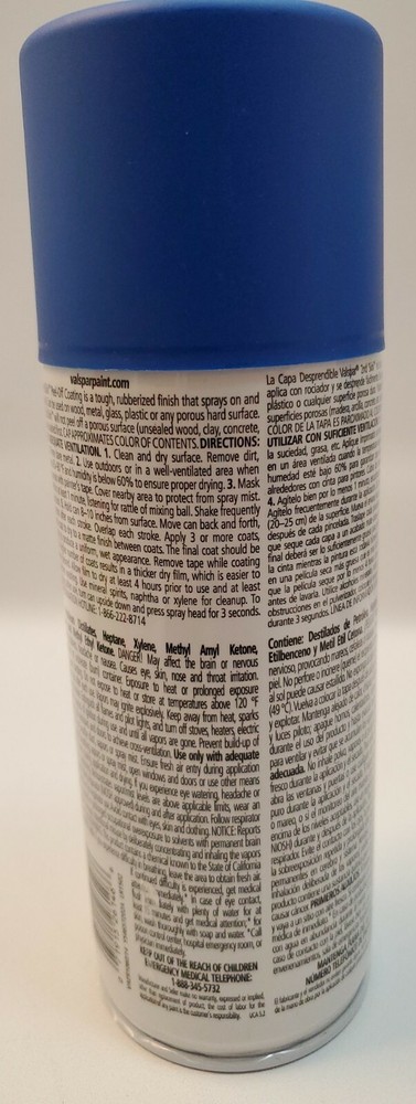 Valspar Peel Coat 2nd Skin Blue Temporary Rubberized Peelable Coating Custom