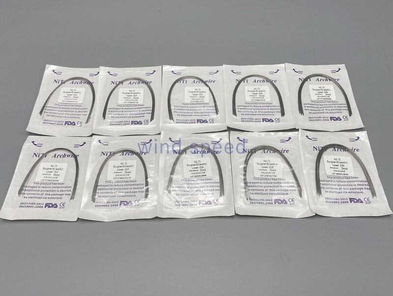100 Dental orthodontic Arch Wire Super Elastic Niti Ovoid Form Round Rectangular