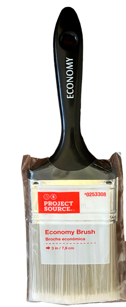 Project Source 3" Polyester Flat General Purpose Economy Paint Brush 3 Inch