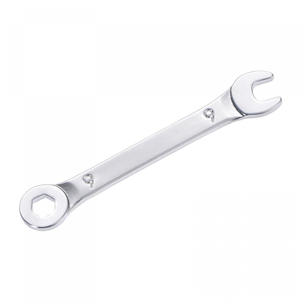 uxcell Thin Combination Wrench with Offset 6-Point End and Angled Open 6mm