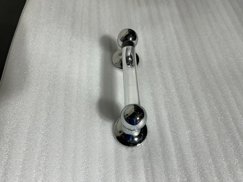 WATERWORKS Highgate 4" CHROME PULL HANDLE NEW display item MAY HAVE LIGHT SCUFFS