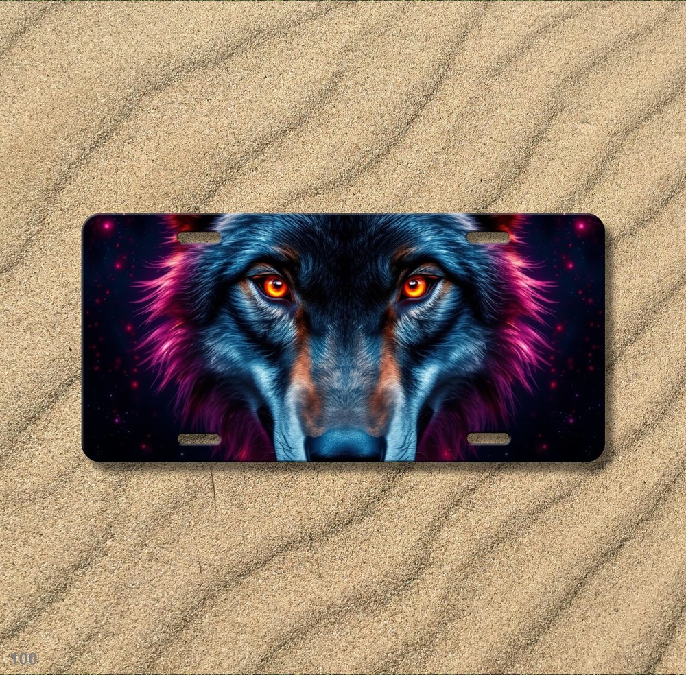 Powerful Wolf License Plate Custom Front Bumper Plate Holiday Gift