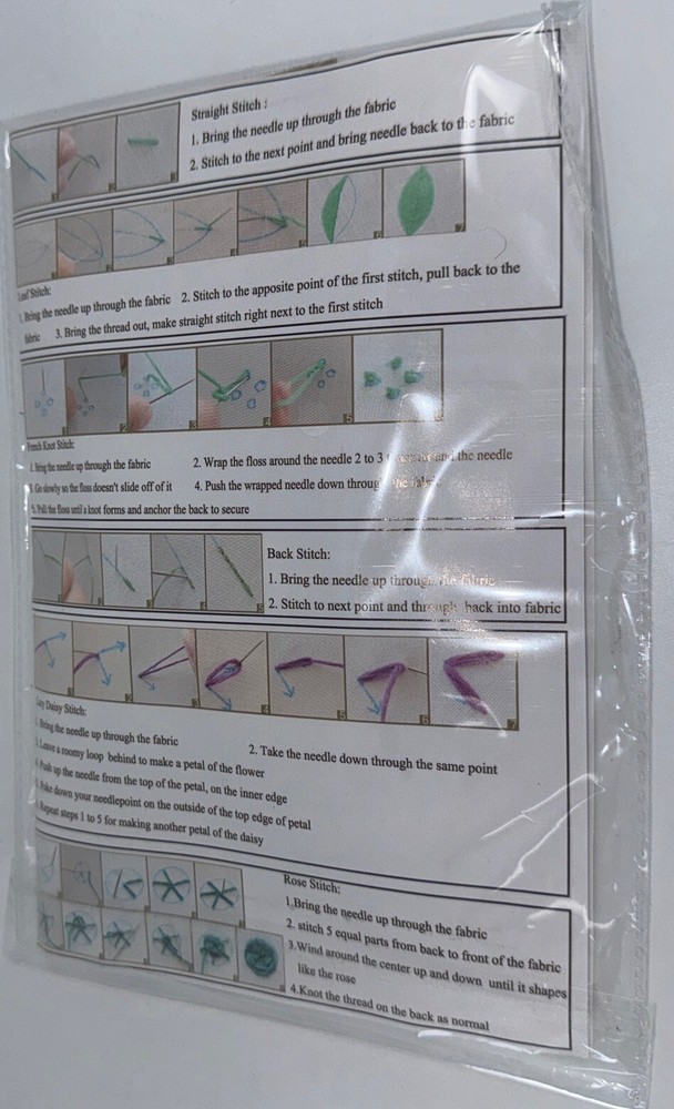Embroidery Stitches A Complete Step-By- Step Guide Kit: Owl Preprinted W/ Thread