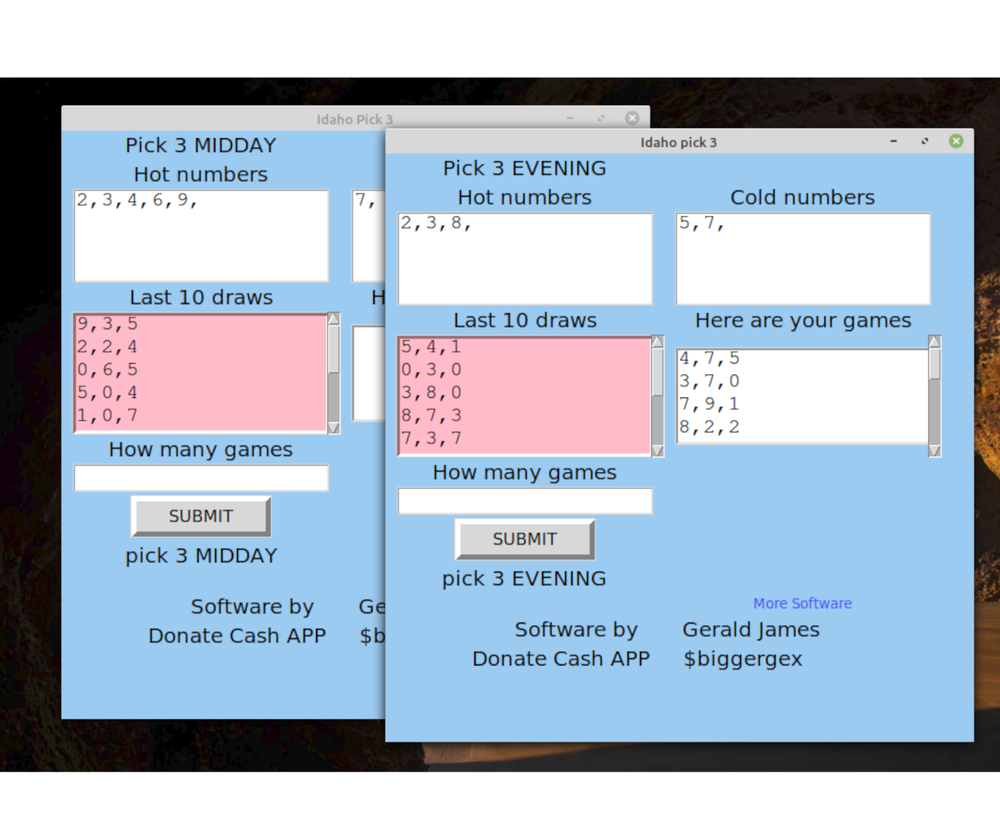 Idaho pick 3 & 4 Lottery Numbers software DVD for Windows 7 & 8 & 10