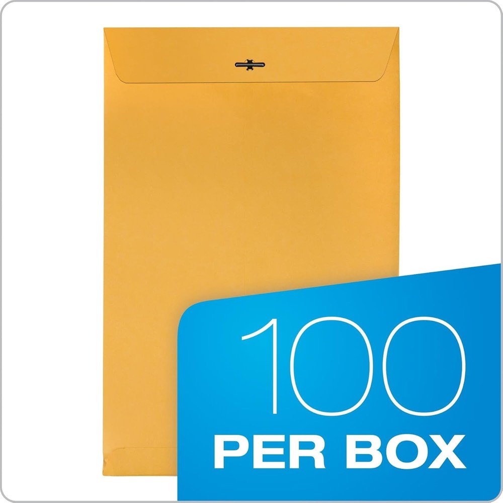 Reliable 10 x 15 Kraft Clasp Envelopes - Secure Document Storage, 100 Pack