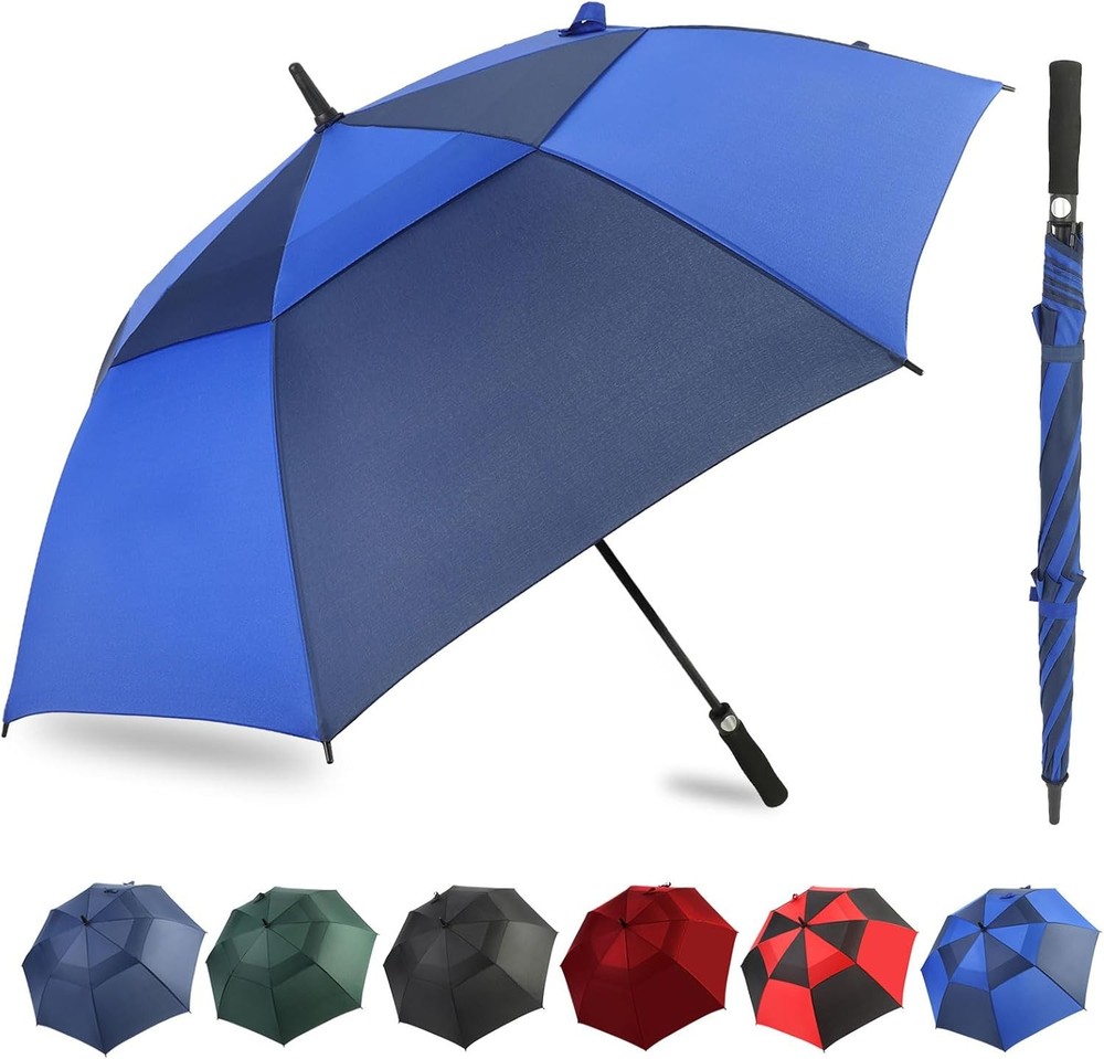 Automatic Open Golf Umbrella 54/62/68/72 inch Extra Large Oversize Double Canopy