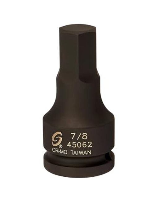 SUNEX TOOLS 45062 3/4-Inch Drive 7/8-Inch Hex Driver Impact Socket