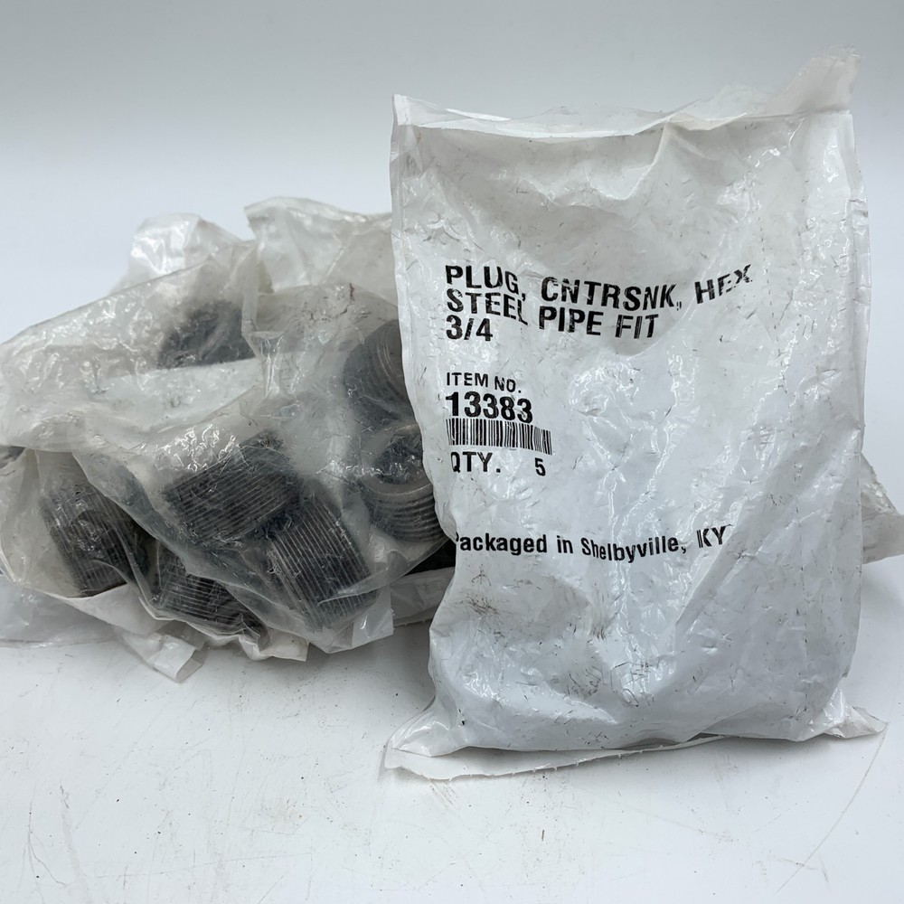 45 Pcs 3/4" Steel Pipe Plug Hex Countersink