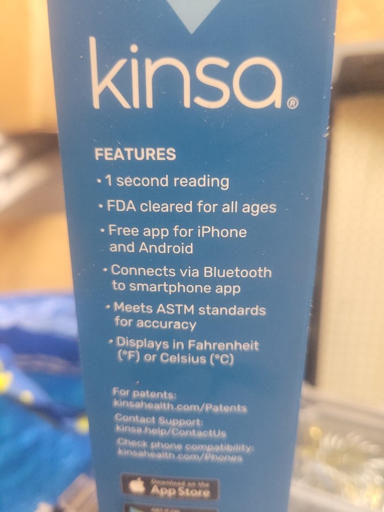 Kinsa Quick Scan Non-Contact Smart Thermometer Smartphone App 1 Second Reading