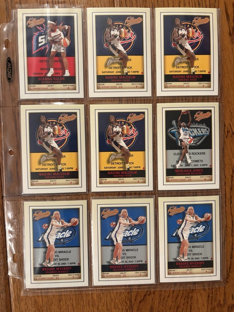 2002 Fleer Authentix Front Row #/100 WNBA • Sting Stars Sol Fire Shock