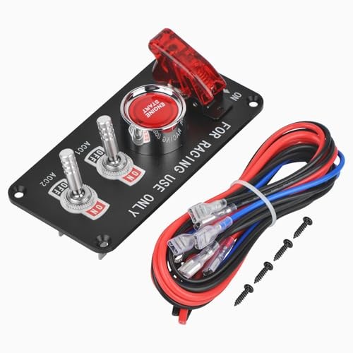 4-in-1 Ignition Switch Panel Includes Push-Button Start, Toggle Switch, and