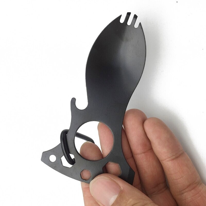 Spork Spoon Fork Multifunction Travel Backpacking Camping Eating Tool Utensils