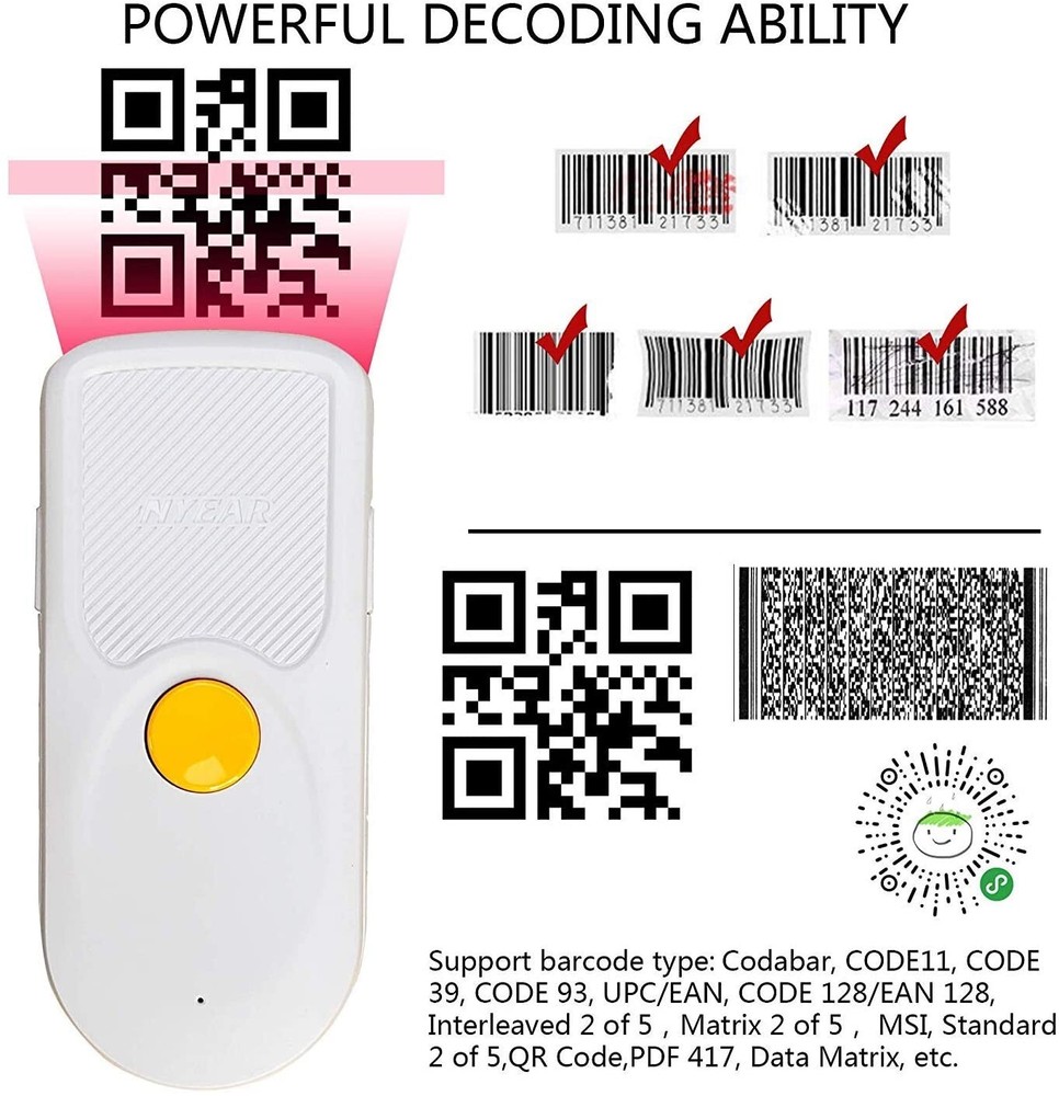 Wireless Barcode Scanner Screen/ NT1000/ Bluetooth Portable