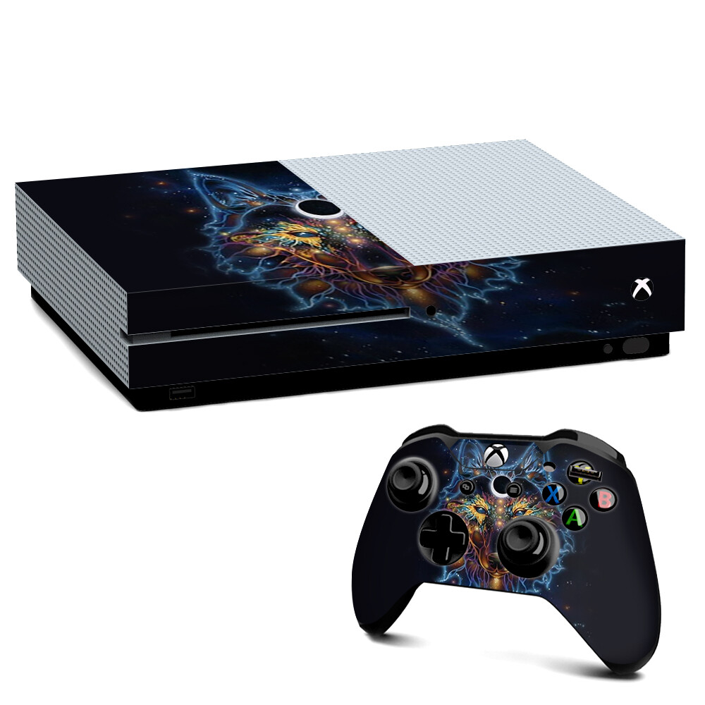 Xbox One S Console Skins Decal Wrap ONLY Wolf Dreamcatcher Color