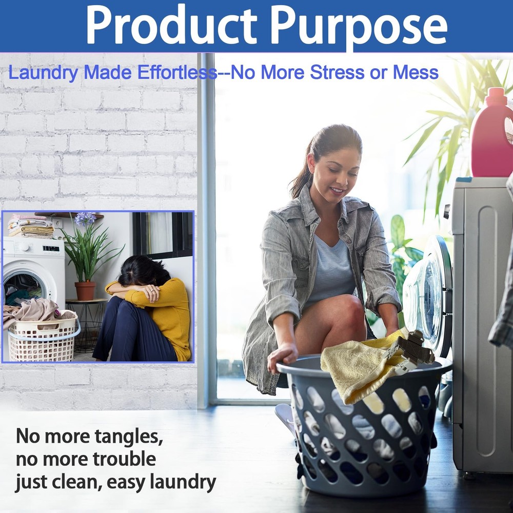 Josuyofo 2 Pack Bed Sheet Detangler Reduces Laundry Tangles Keep Blue