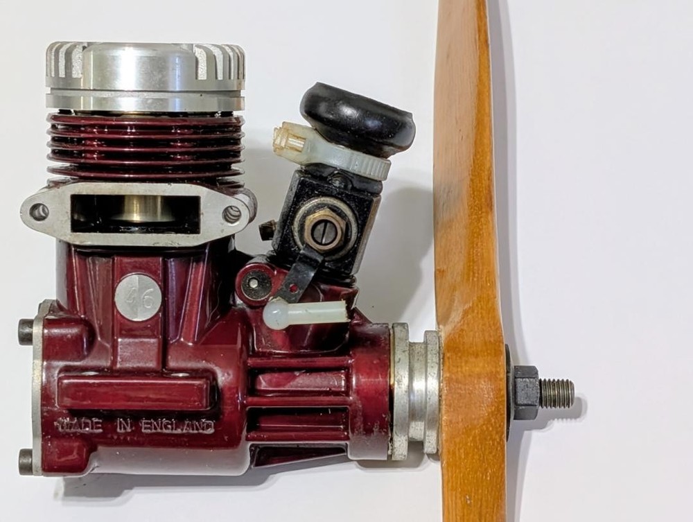 IRVINE .46 REMOTE CONTROL ENGINE, NO MUFFLER OR BOX, GREAT COMPRESSION, VGS