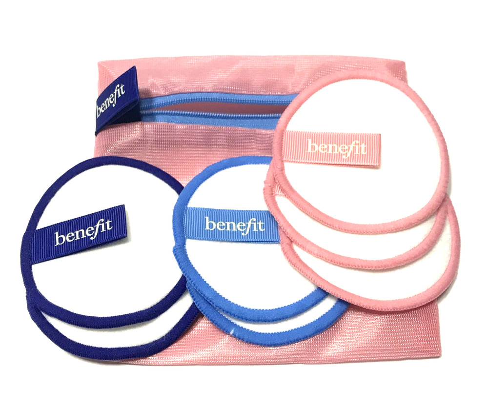 Benefit Makeup Remover Pad Bag Storage Bundle Reusable 70% Bamboo