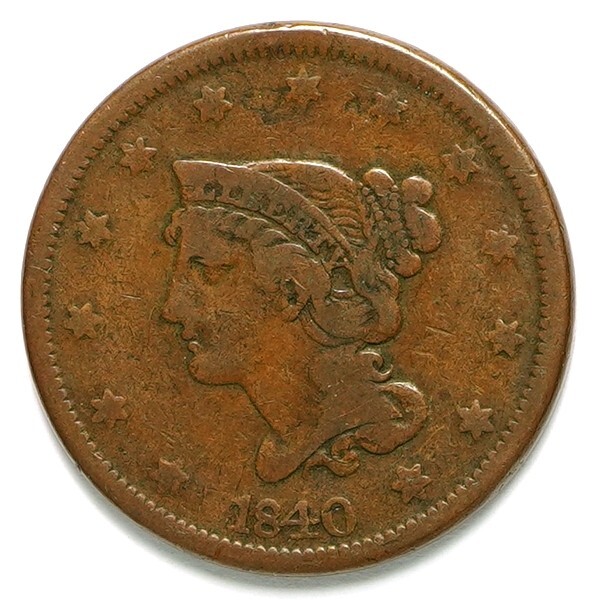 1840 Braided Hair Large Cent