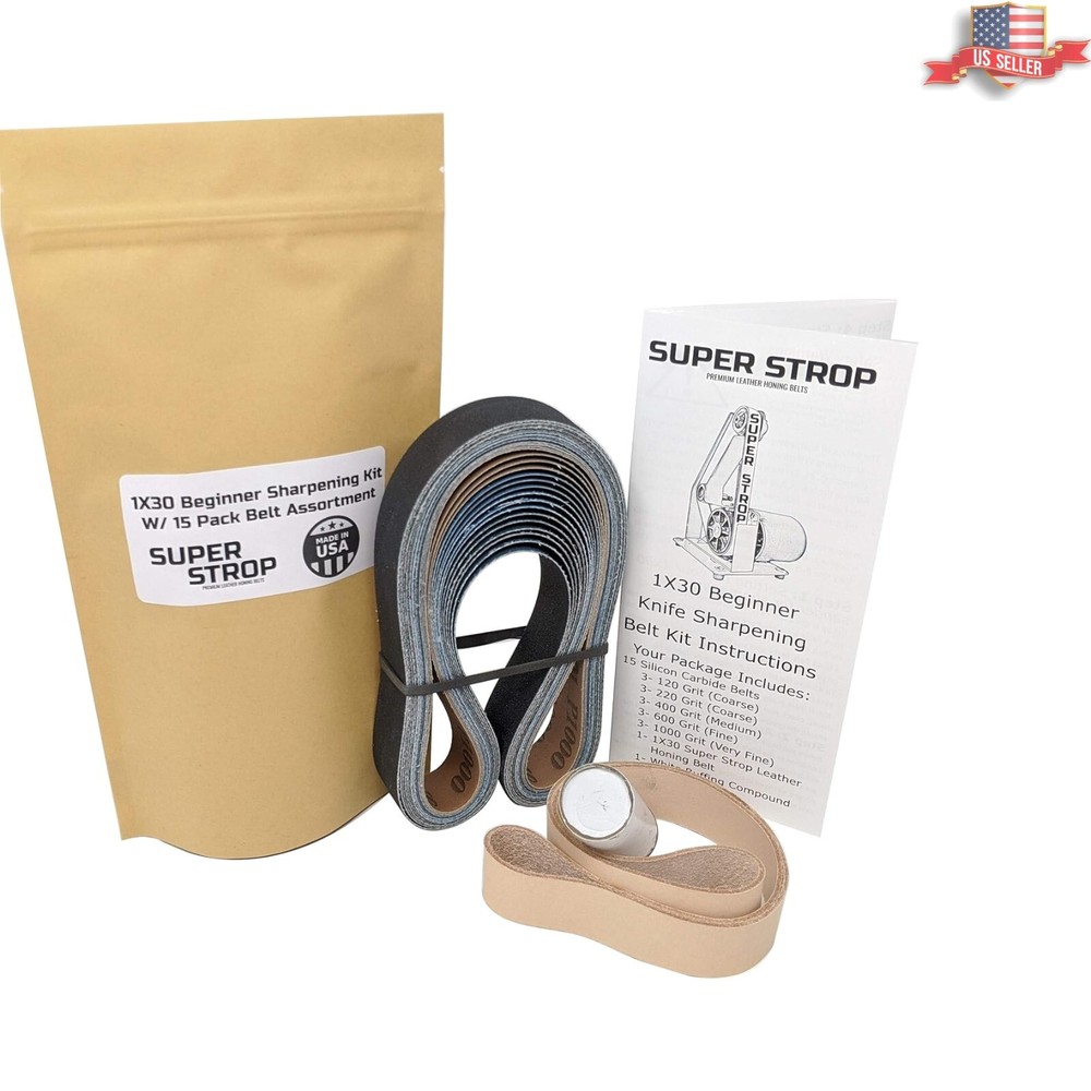 Premium Professional-Grade Versatile Knife Sharpening Belt Kit - 15 Pack