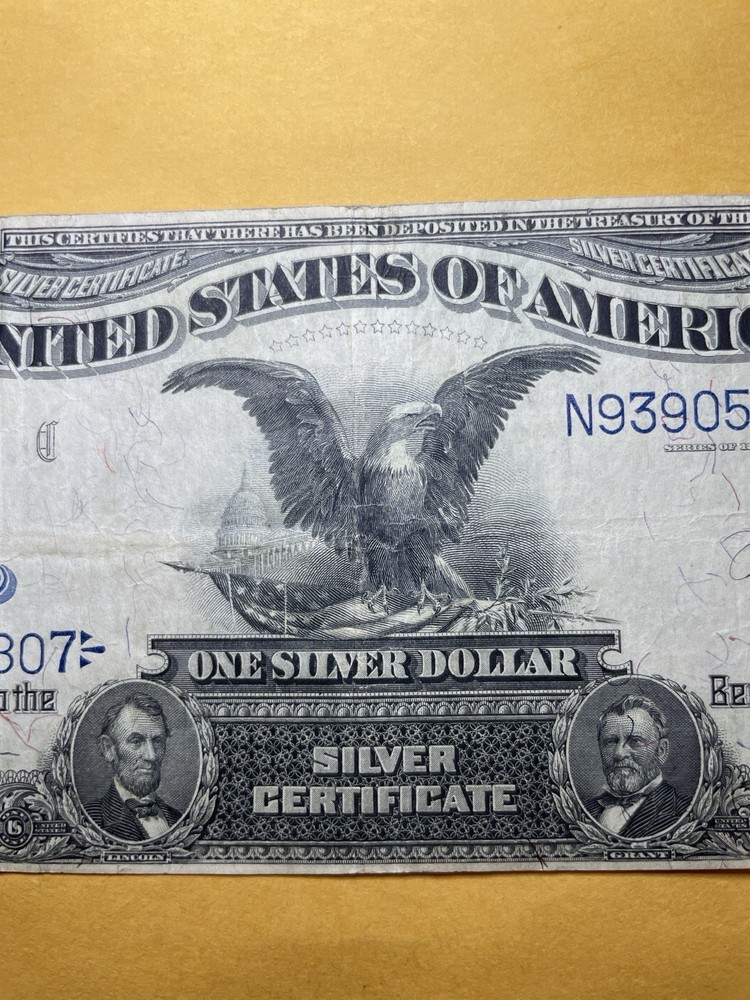United States 1899 $1 Silver Certificate Black Eagle Large Size Note